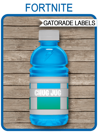 Fortnite Water Bottle Labels Template