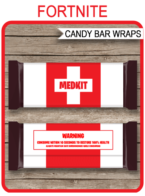 Fortnite Hershey Candy Bar Wrappers template – Medkit