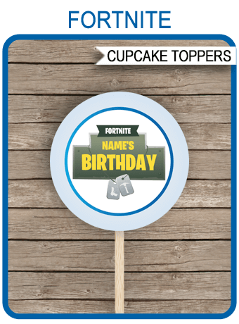 Fortnight Birthday Cake Topper Template Printable DIY