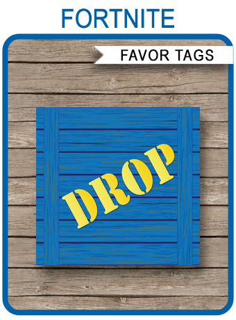 Printable Fortnite Supply Drop Party Tags | Fortnite Party Favor Tags