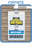 Printable Fortnite Party VIP Passes | Video Game Birthday Party | Fortnite Theme | Printable Template with editable text | INSTANT DOWNLOAD via simonemadeit.com