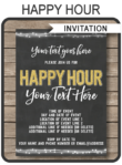 Chalkboard Happy Hour Invitation Template | Happy Hour Invite | Chalkboard & Gold Glitter | Baby Shower | Birthday Party | Cocktail Party | TGIF Work Drinks | Editable & Printable Template | Instant Download via simonemadeit.com