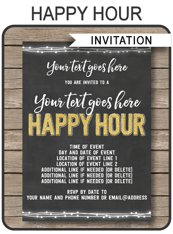 Happy shop hour invite