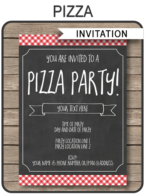 Pizza Party Invitation template