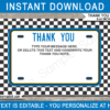Blue Race Car Thank You Note Cards