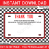 Race Car Thank You Note Cards