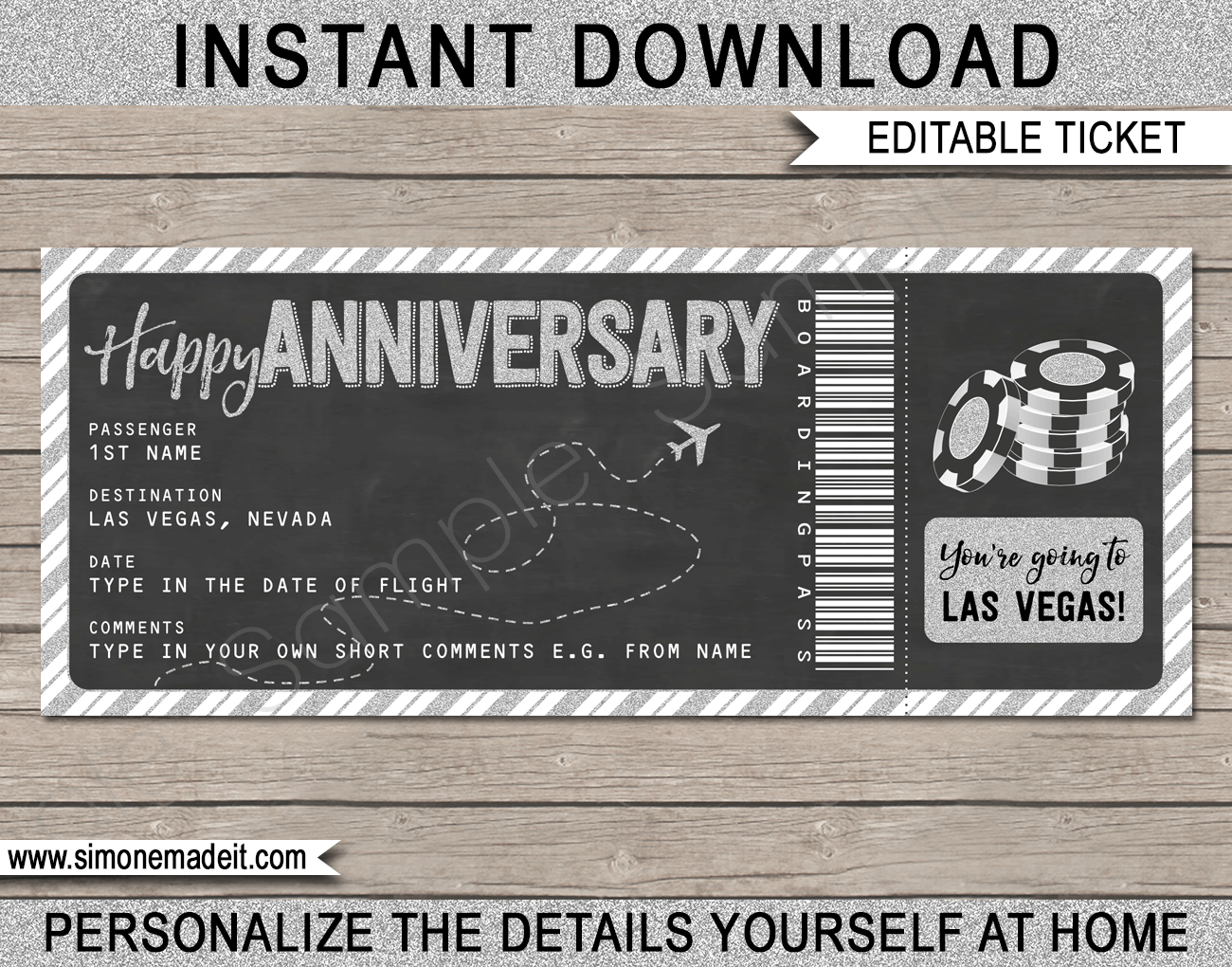 las vegas anniversary plane