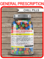 teacher chill pills label template prescription school pill bottle labels templates