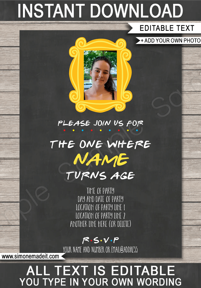 Friends Themed Invitation Template Free