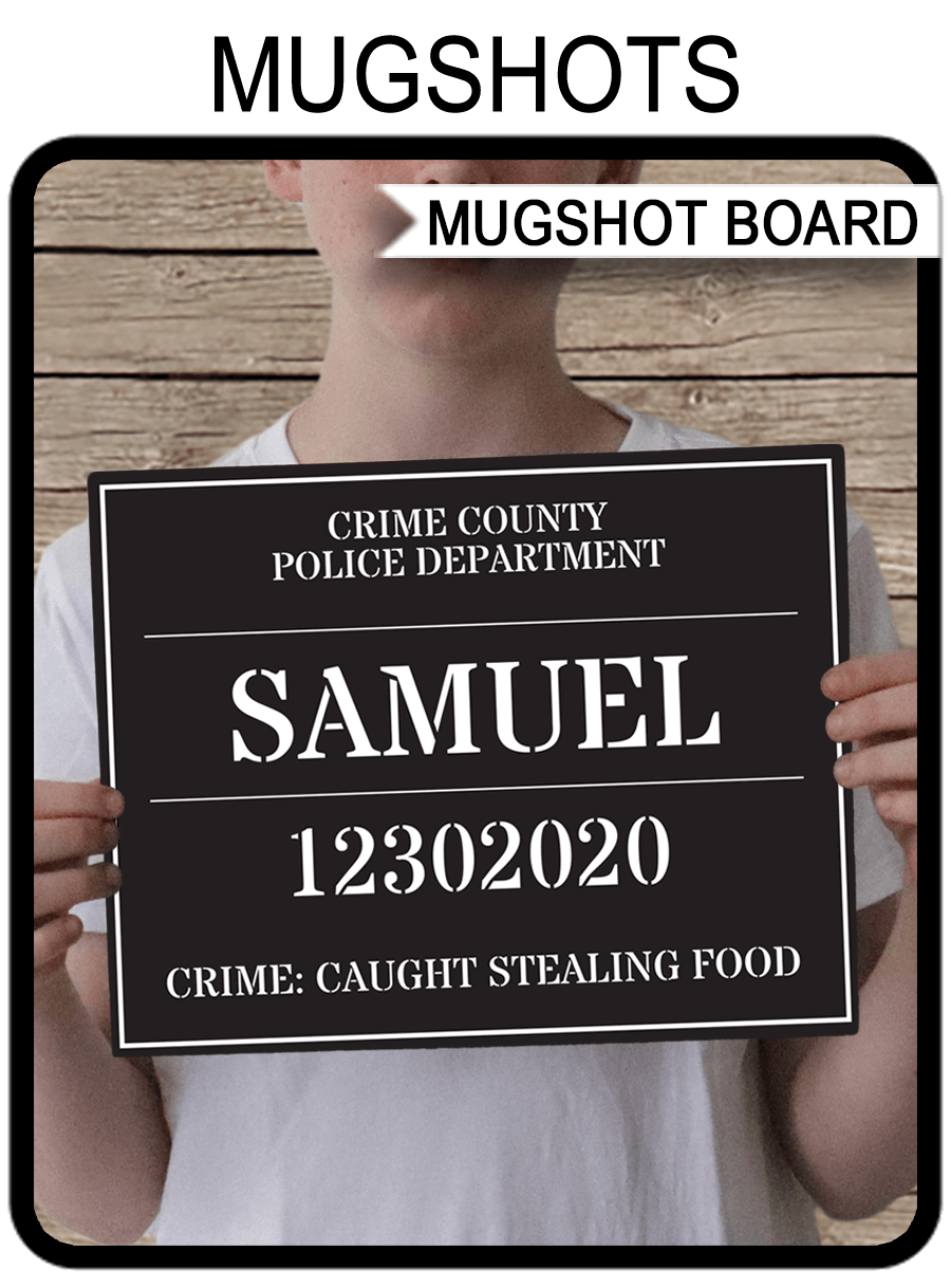 Instantly download this printable Mugshot Sign Board - it's an eas...