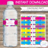 Candyland Water Bottle Labels