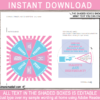The text in the shaded boxes is editable - you personalize at home.