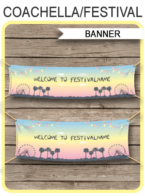 Festival Themed Party Banner – 2x8ft + 841x2202mm – pastel colors