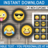 Emoji Cupcake Toppers - graphics