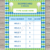 6 Hole Scorecard