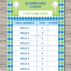 9 Hole Scorecard