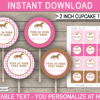 Editable Pony Cupcake Toppers Template