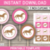 Printable Pony Cupcake Toppers Template