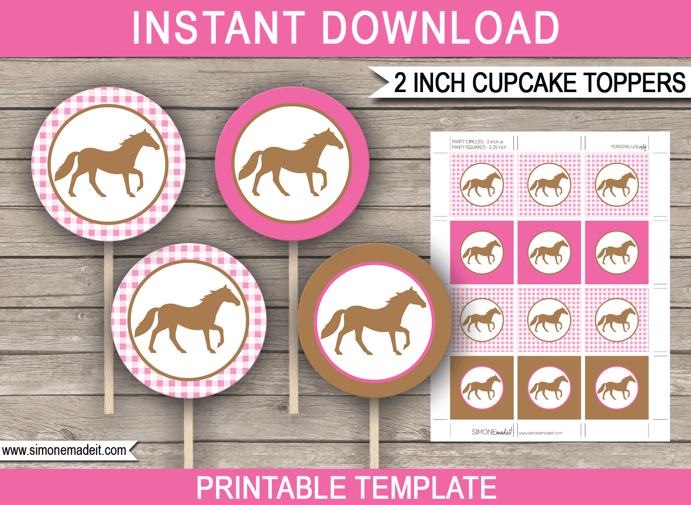 printable-horse-cupcake-toppers-template-pony-birthday-party
