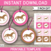 Printable Pony Cupcake Toppers Template