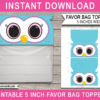 5 inch wide Favor Bag Toppers