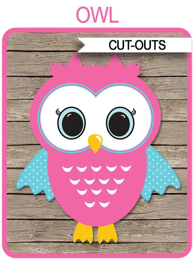 Owl Party Cutouts Decoration Templates | Birthday Party | Baby Shower owl-birthday-party-with-free-printables-how-to-nest-for-less