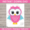 Large Pink Owl Cutout