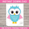 Large Turquoise Owl Cutout