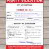 Fake Police Party Violation Notices