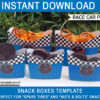 Blue Race Car Snack Boxes