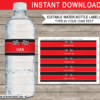 Race Car Water Bottle Labels
