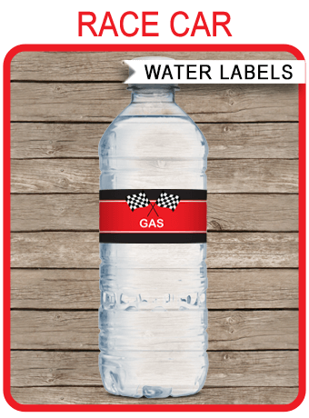 Cars 3 Water Bottle Label