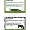 Printable Animal Safari Party Thank You Cards - Favor Tags - Crocodile, Zebra - Editable Template - Instant Download via simonemadeit.com