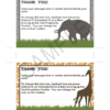 Printable Animal Safari Party Thank You Cards - Favor Tags - Elephant, Giraffe - Editable Template - Instant Download via simonemadeit.com