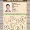 Printable Animal Safari Passport Invitation Template with Photo | Zoo, Jungle, Animal Safari Theme Birthday Party | Kids Passport Invite | DIY Editable text | INSTANT DOWNLOAD via simonemadeit.com