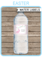 Printable Easter Water Bottle Labels Template | Party Decorations | DIY Editable Text | $3.00 INSTANT DOWNLOAD via SIMONEmadeit.com