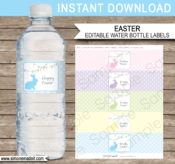 Free printable easter water bottle labels
