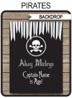 Printable Pirate Party Welcome Sign Backdrop Template | Editable PDF File | Birthday Party Theme | 36x48 inches & A0 | Instant Download via SIMONEmadeit.com