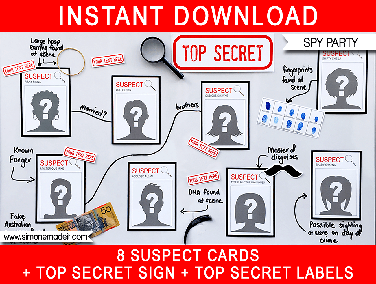 printable-spy-party-decorations-suspect-cards-top-secret-labels