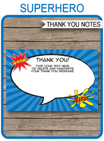 SUPERHERO PARTY Thank You Card Superhero Thank you African American Superhero Thank you Multicultural Superhero Thankyou Card Corjl Template