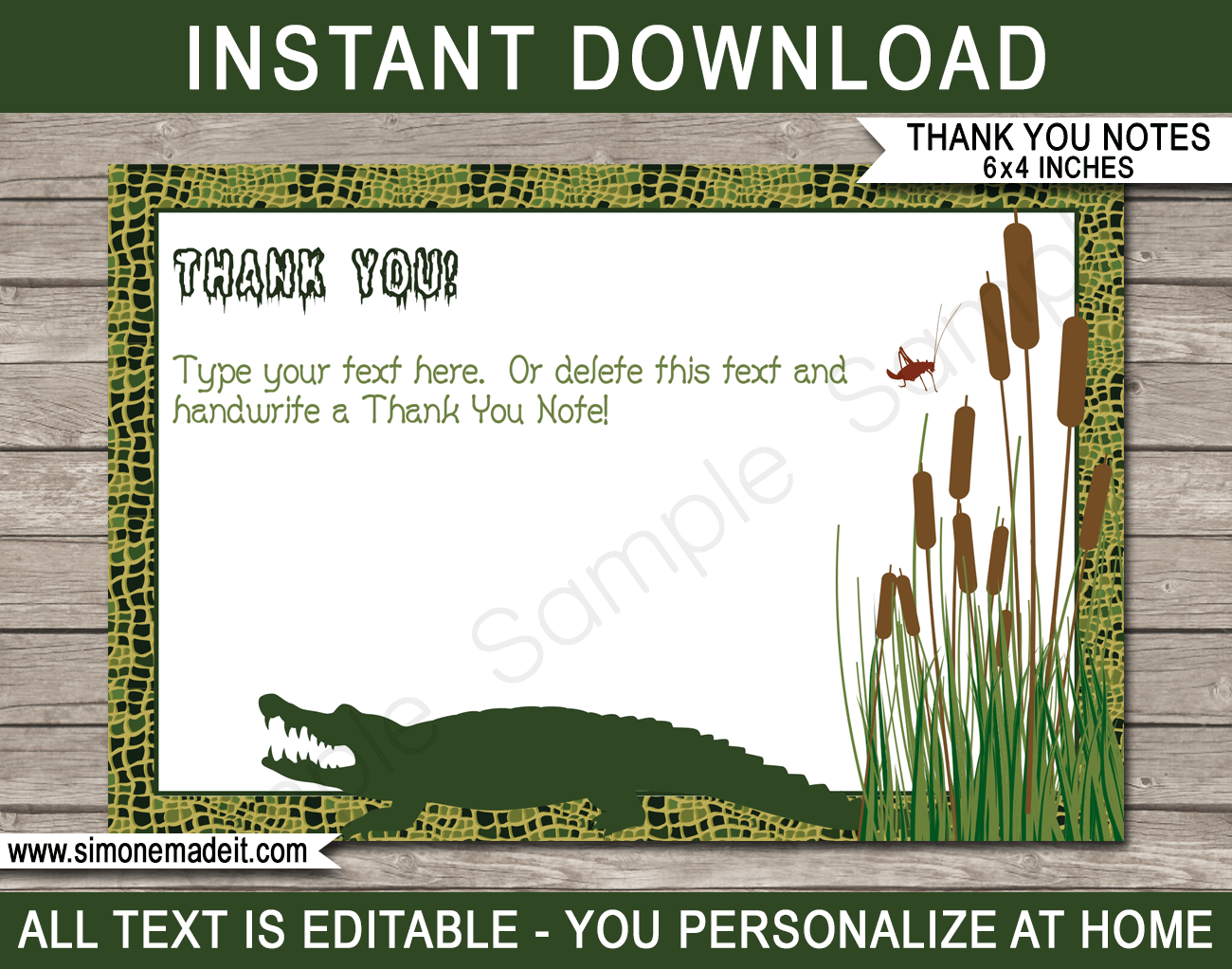 Swamp Party Printables, Invitations & Decorations Templates