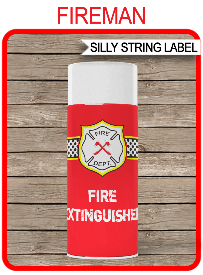 Printable Fire Extinguisher Silly String Labels Template ... - 680 x 920 png 234kB