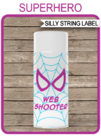 Superhero Web Shooter Labels – Gwen Ghost Spider