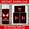 Printable Miles Morales Silly String Labels Template | Superhero Birthday Party Games, Activities & Favors | DIY Web Shooter Spider Web Template | Goofy String | via SIMONEmadeit.com