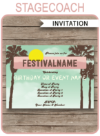 Festival Party Invitations template – green