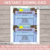 Printable Stagecoach Inspired Party Invitations Template | Country Music Festival Invite | Kidchella Theme, Fauxchella, Fete, Gala, Fair, Carnival | Editable & Printable Template | Instant Download via simonemadeit.com