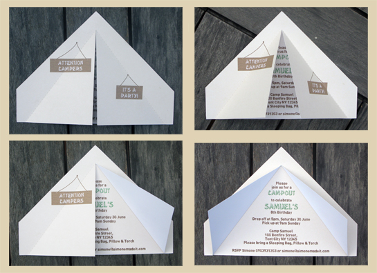 Camping Tent invitations | Camping birthday party | DIY