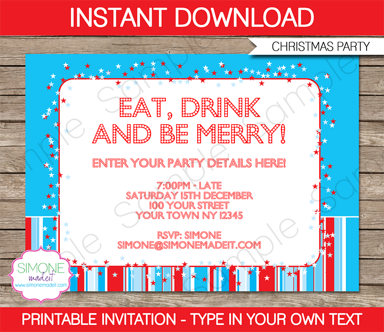 christmas in july invitations