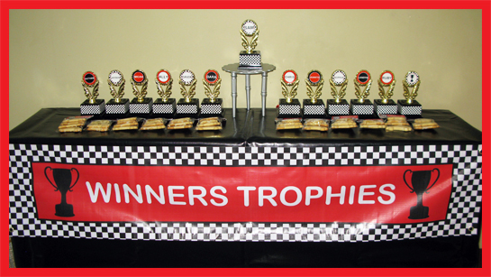 Race Car Birthday Party trophy favors