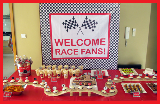 Race car birthday party